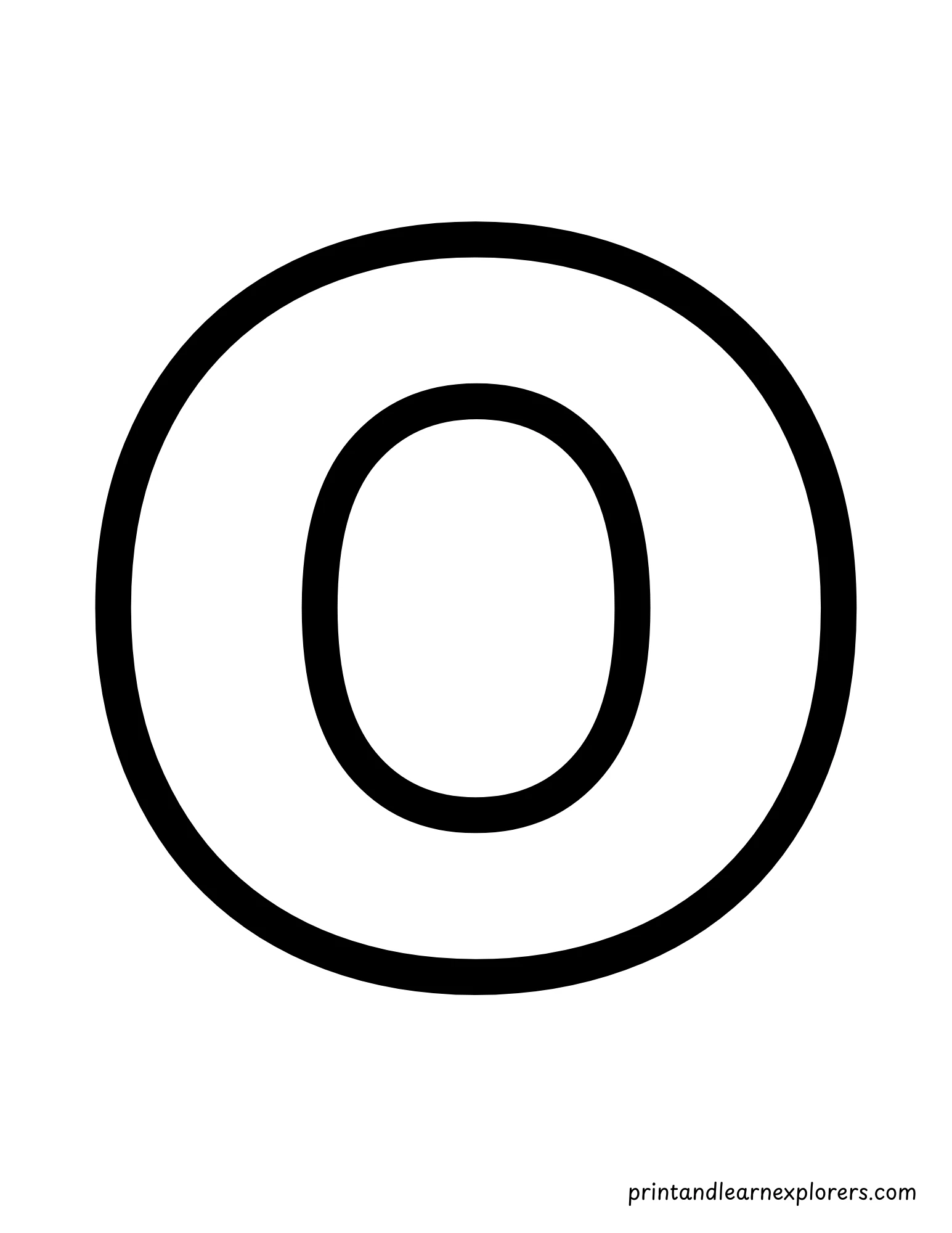 Letter O Uppercase Coloring Page