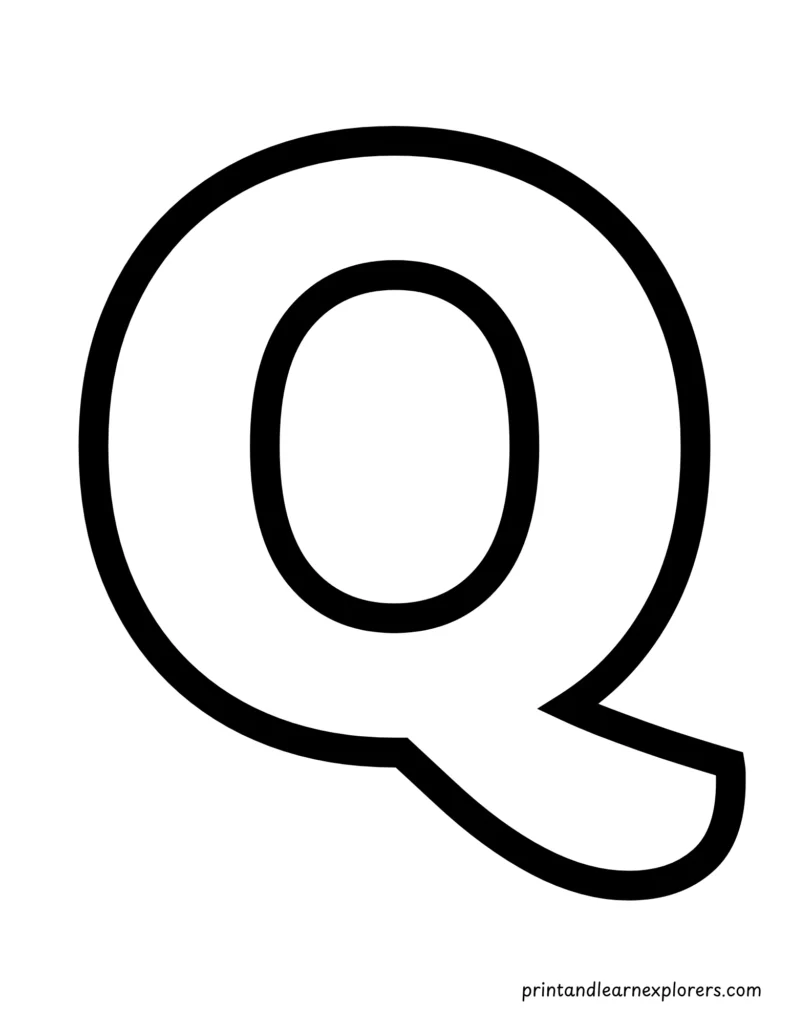 Letter Q Uppercase coloring page