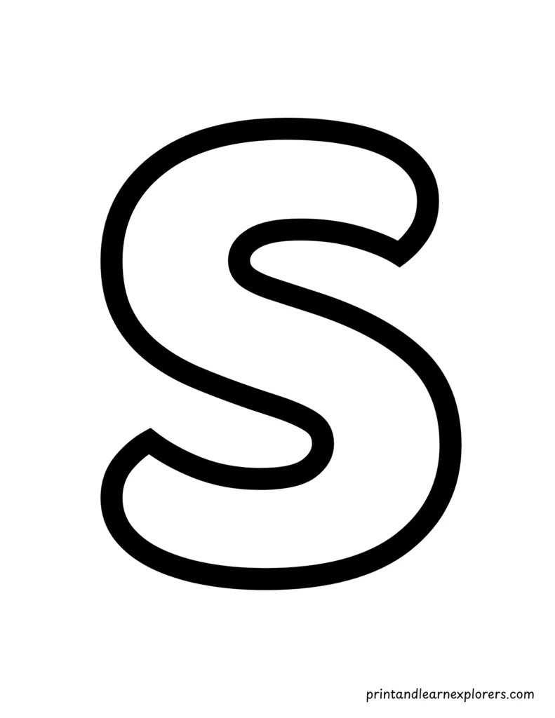 Letter S Uppercase coloring page