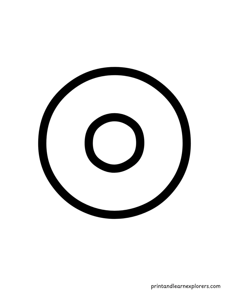 Letter o lowercase coloring page