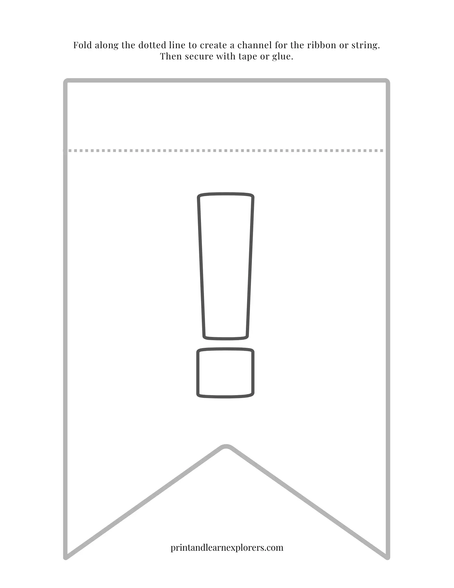 Happy Easter Printable Bunting Exclamation Mark