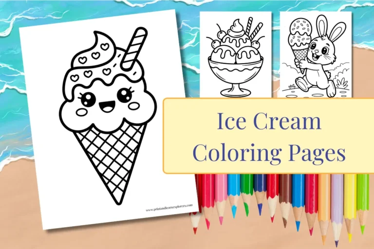 Ice Cream Coloring Pages feature