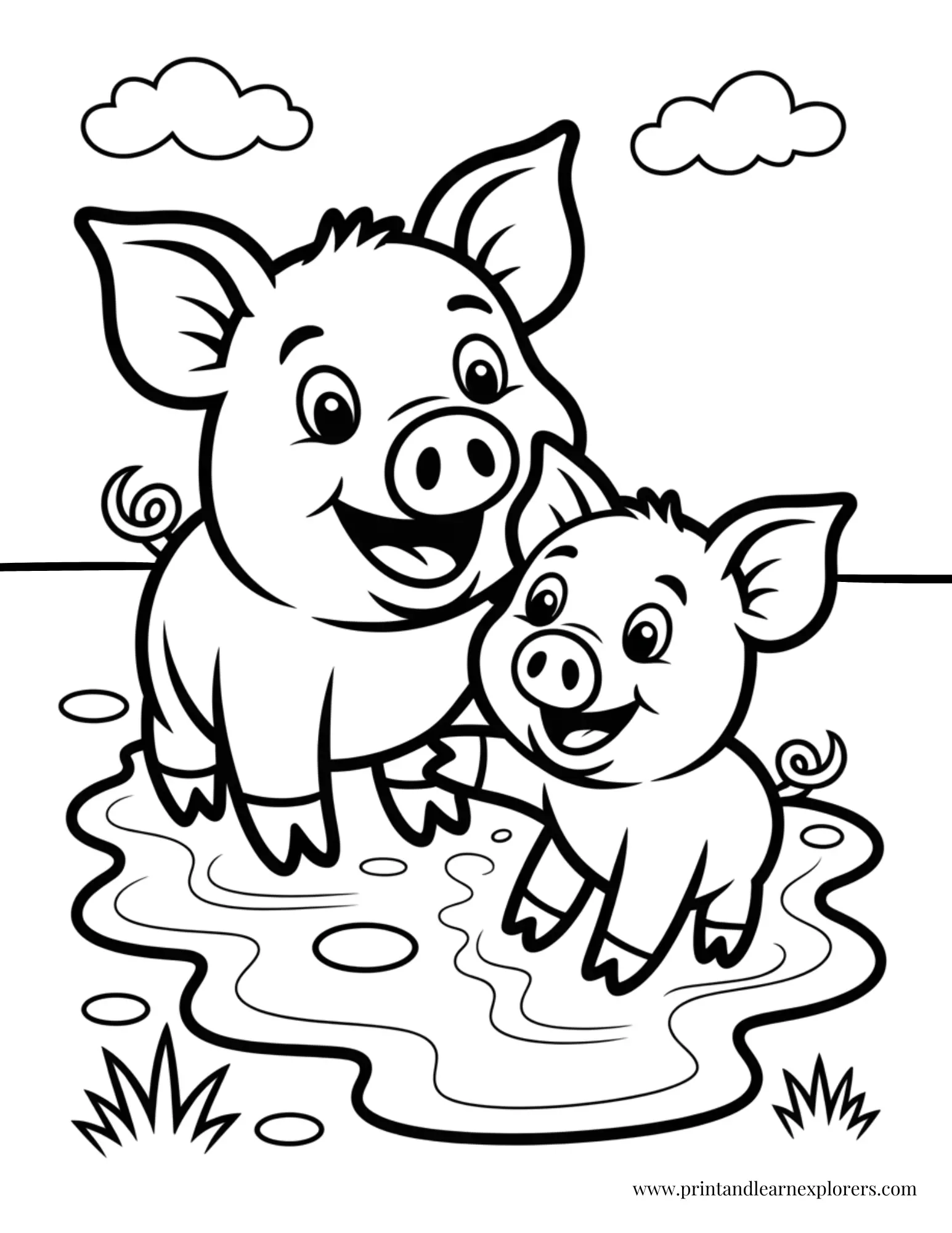 Two Pigs In The Mud