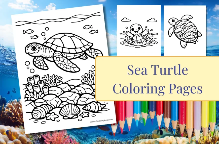 Sea Turtles Coloring Pages feature