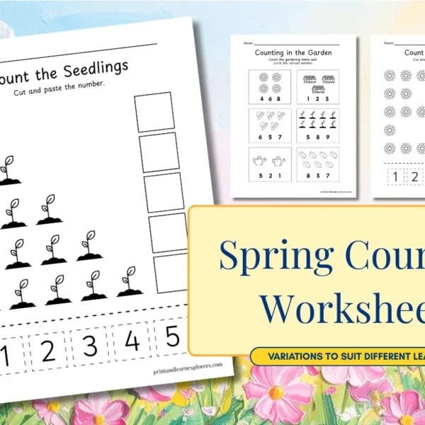 Spring Counting Worksheets Feature