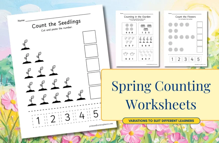 Spring Counting Worksheets Feature