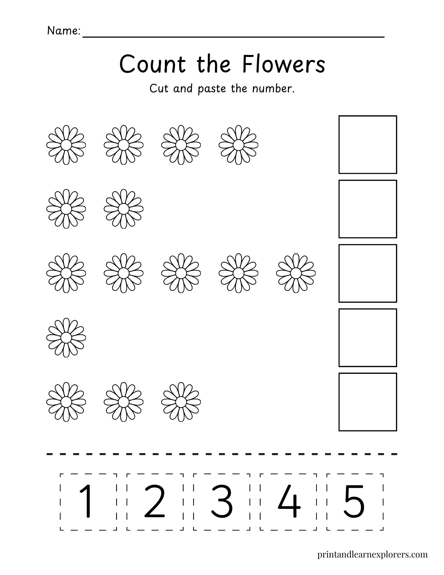 Spring counting flowers 1 to5 lvl2