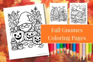 Fall Gnomes Coloring Pages