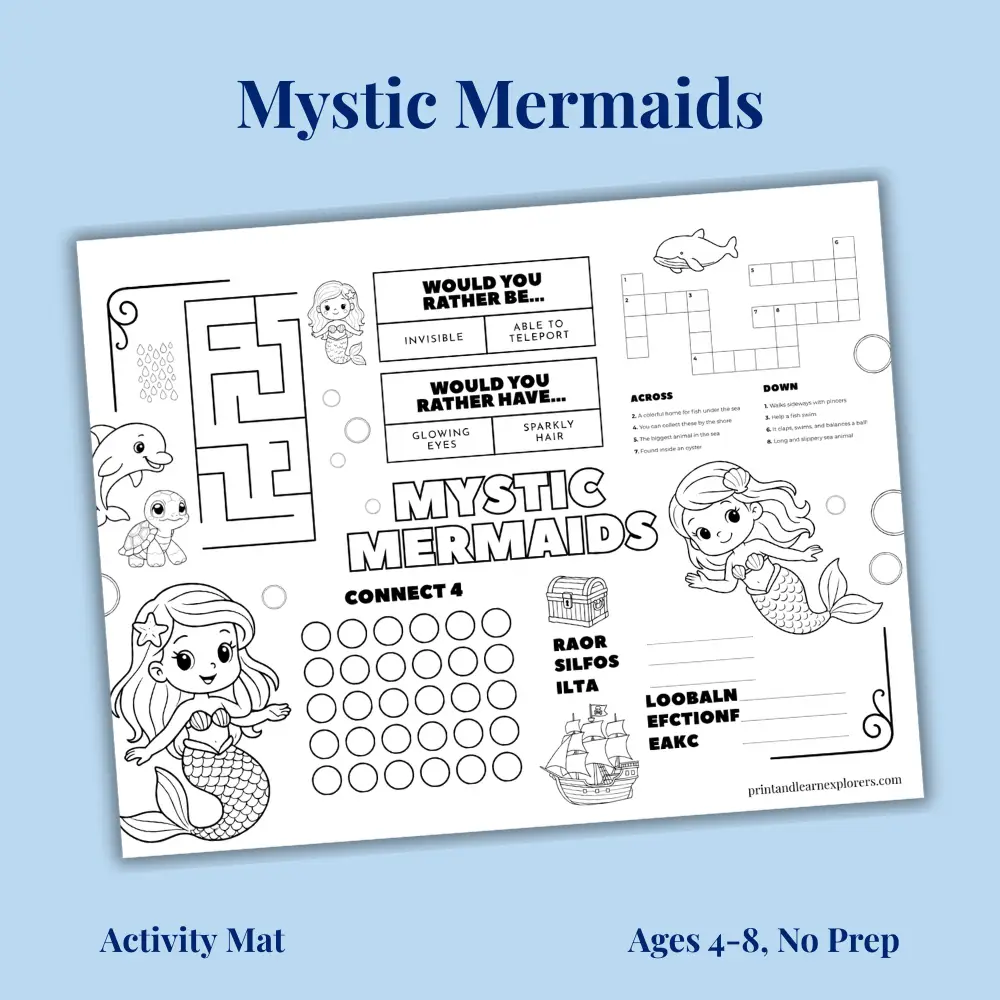 Mystic Mermaids Activity Mat