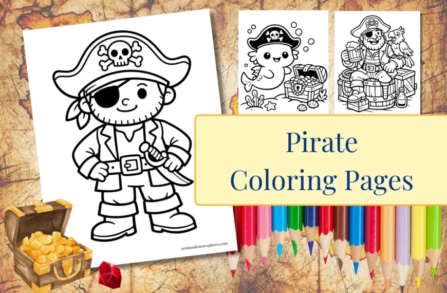 Pirate Coloring Pages feature