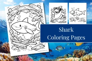 Sharks Coloring Pages feature