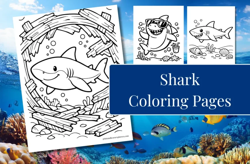Sharks Coloring Pages feature