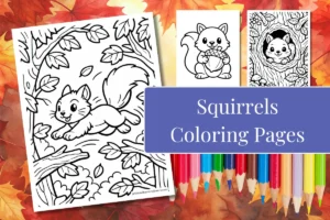 Squirrel Coloring Pages Feature