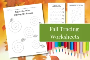 Fall tracing worksheets