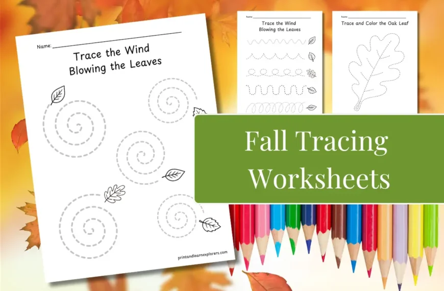 Fall tracing worksheets