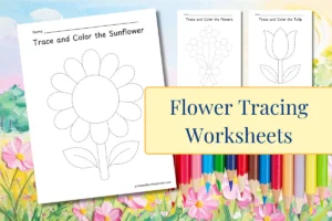 Free Flower tracing worksheets
