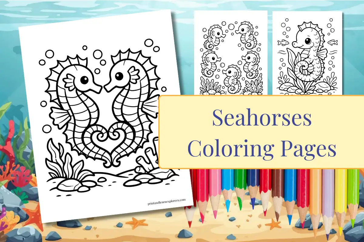 Free Seahorses Coloring Pages