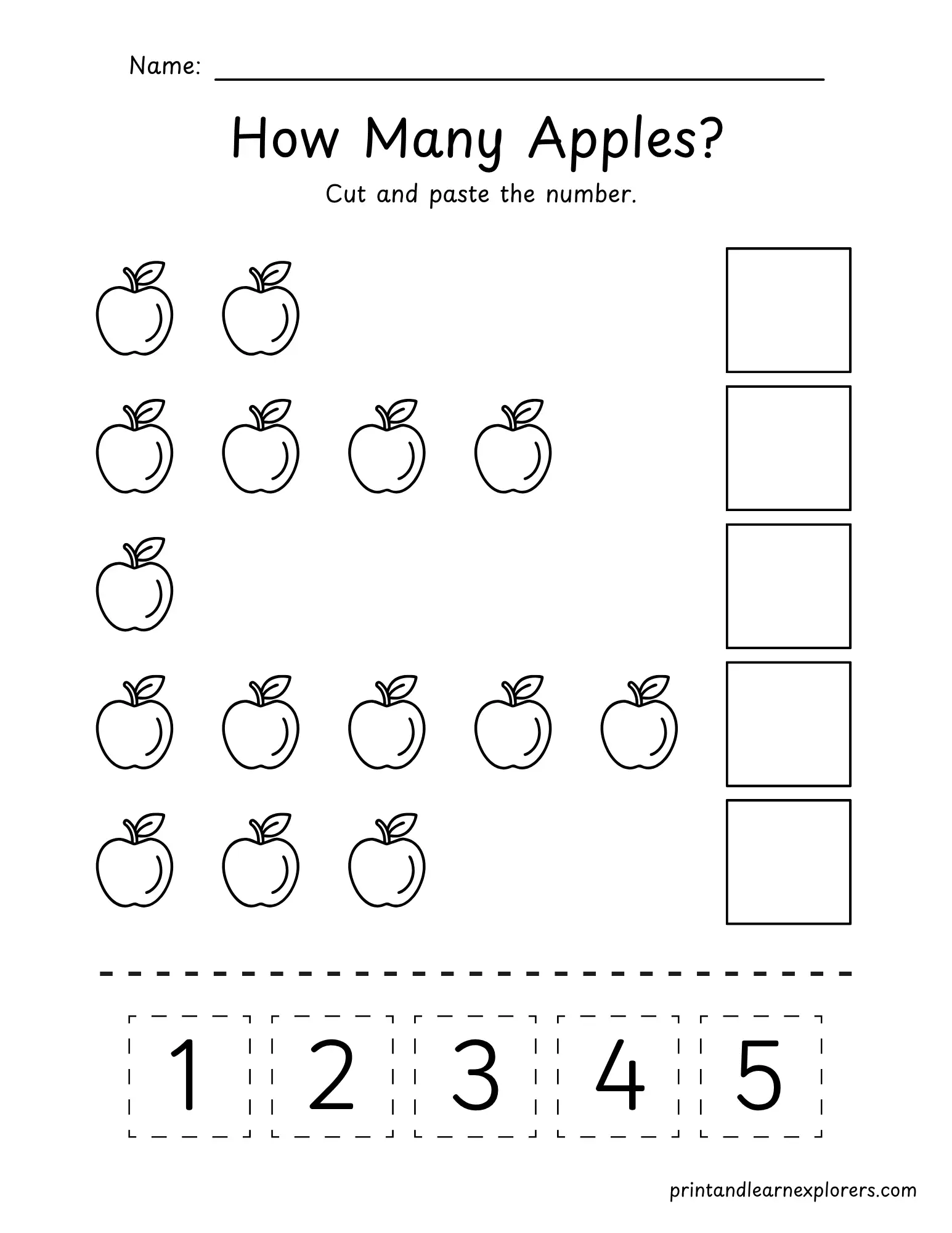 How many apples cut and paste 2