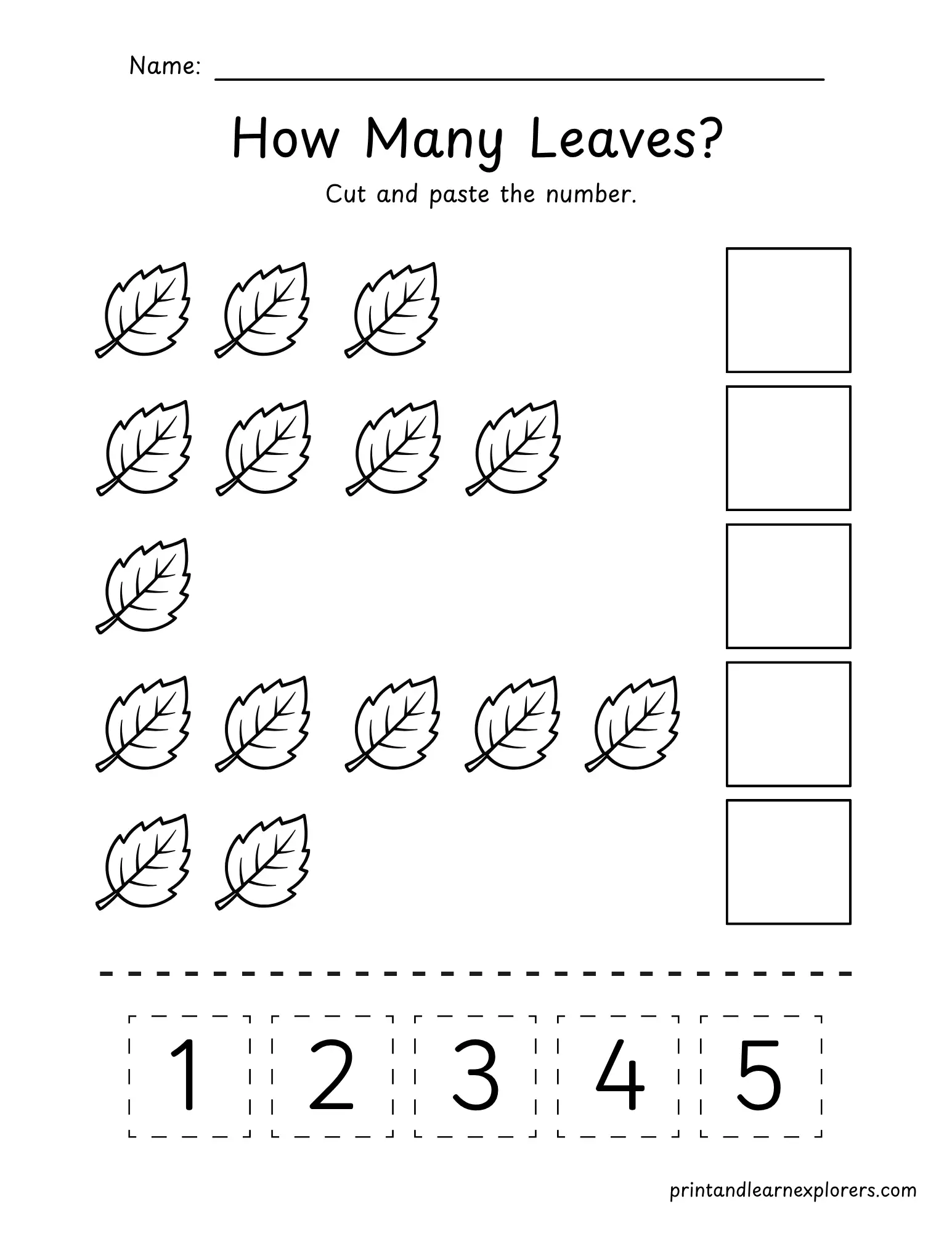 How many leaves cut and paste 2