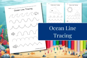 Ocean Line Tracing Worksheets