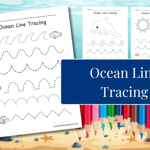 Ocean Line Tracing Worksheets