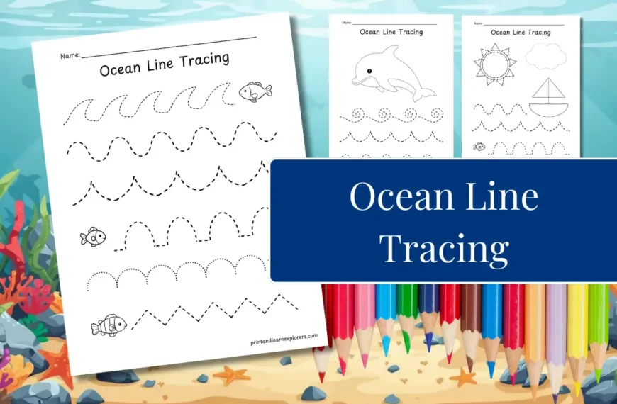 Ocean Line Tracing Worksheets
