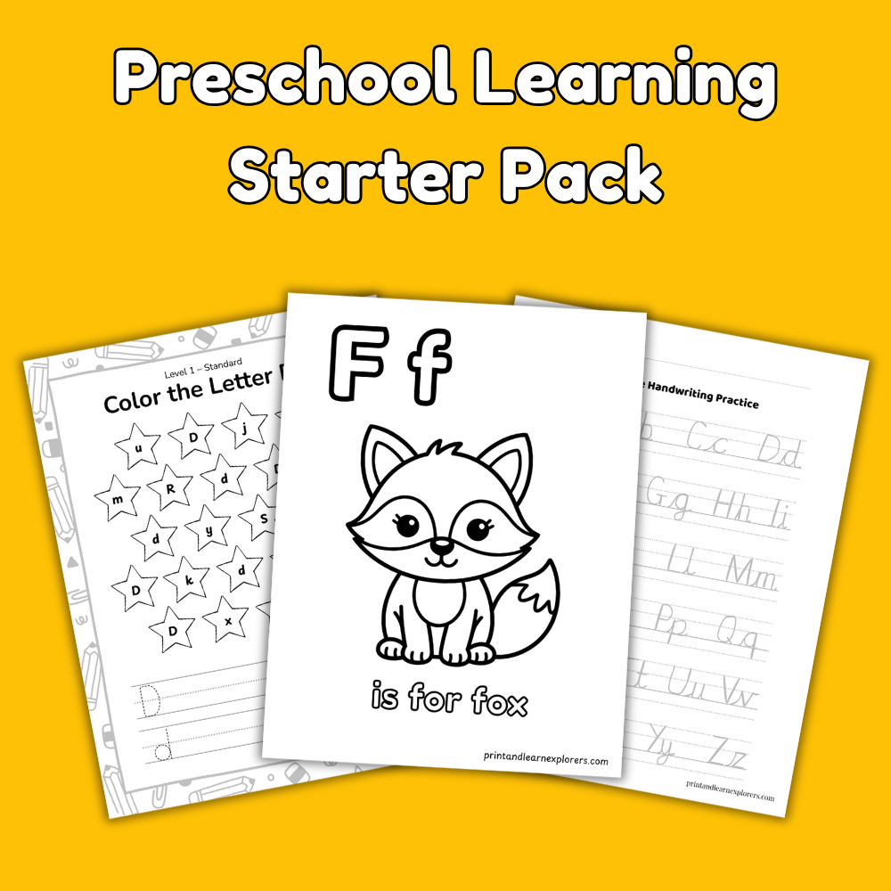 Preschool learning starter pack