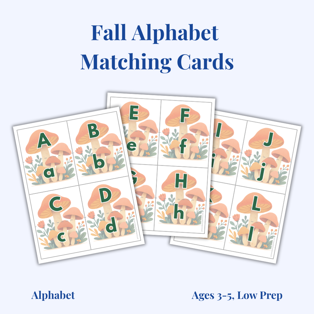 Fall Alphabet Matching Cards