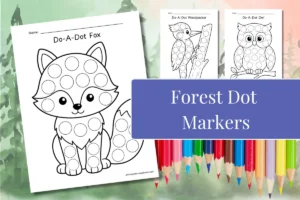 Forest dot markers printables feature