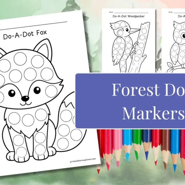 Forest dot markers printables feature