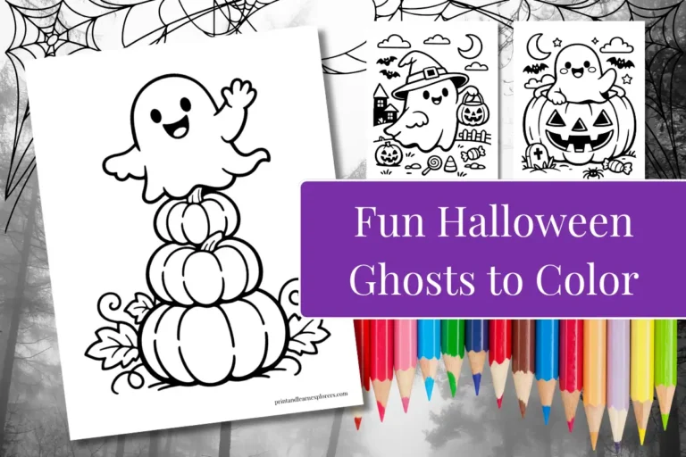 Fun Halloween Ghosts Coloring Pages