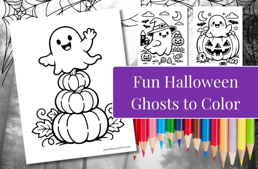 Fun Halloween Ghosts Coloring Pages