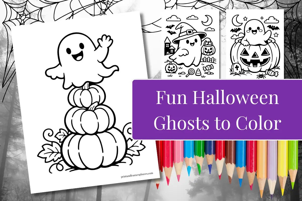 Fun Halloween Ghosts Coloring Pages
