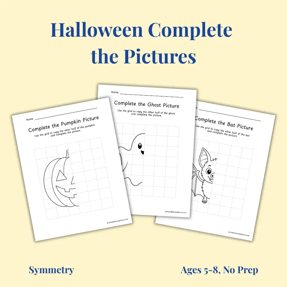 Halloween complete the pictures