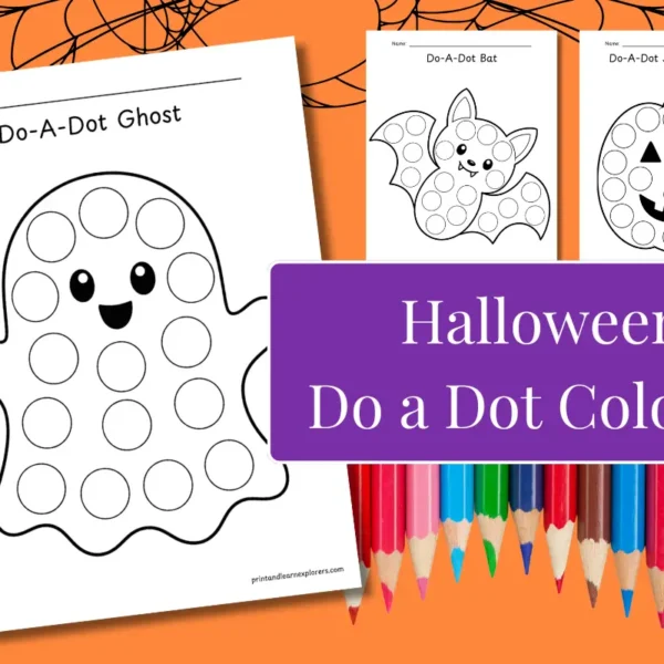 Halloween do a dot coloring pages