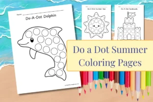 Summer do a dot coloring pages