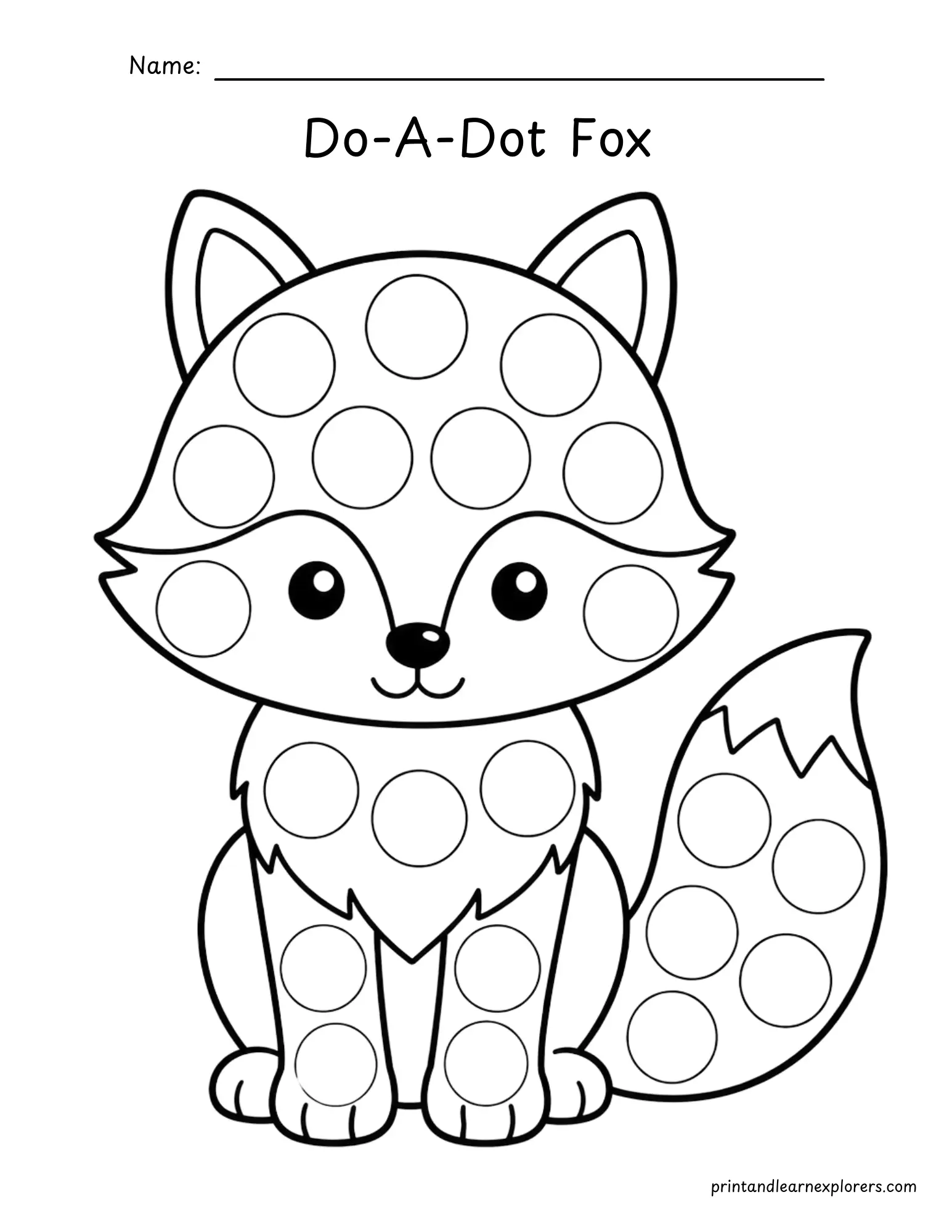 forest animal dot marker fox