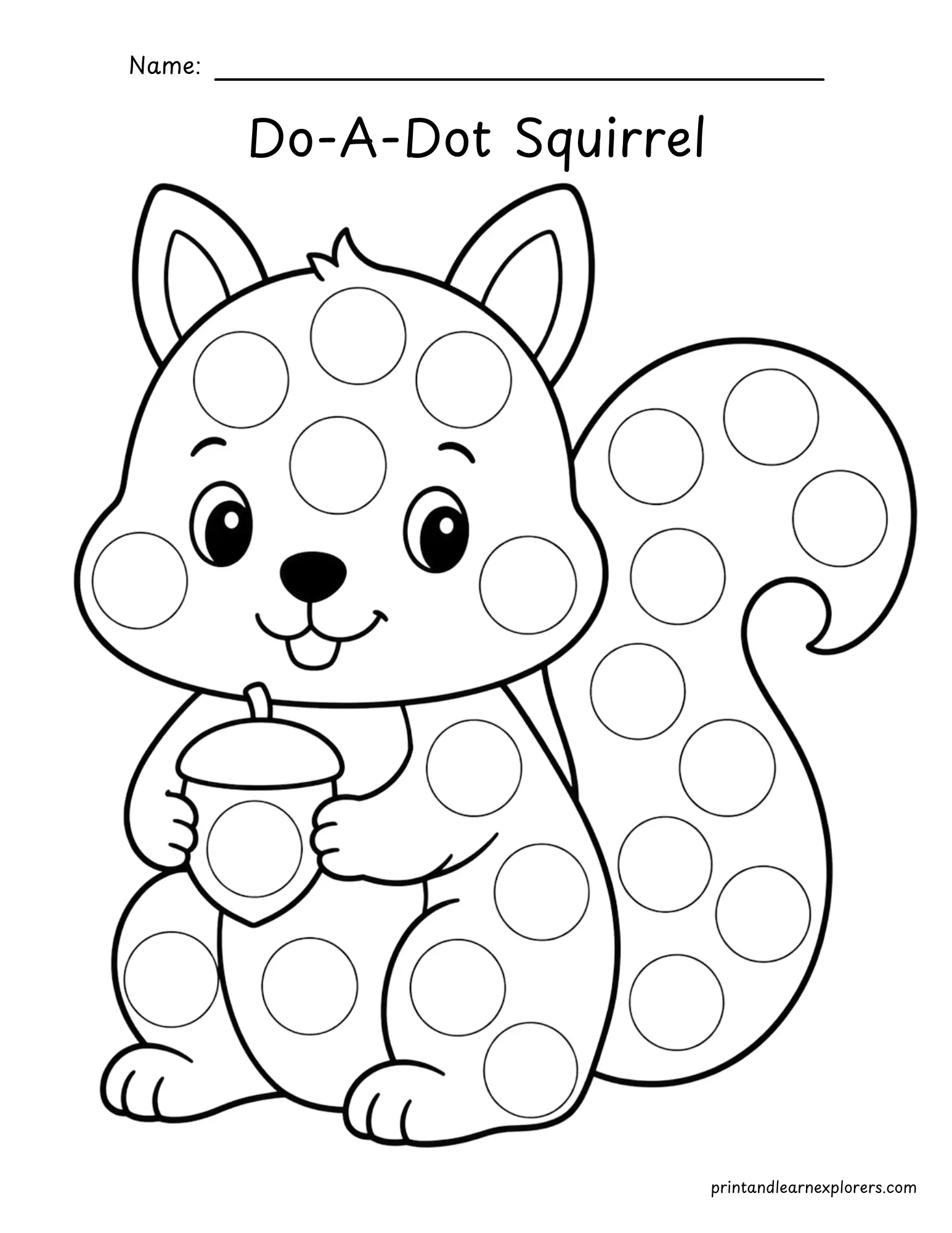 forest animal dot marker squirrel