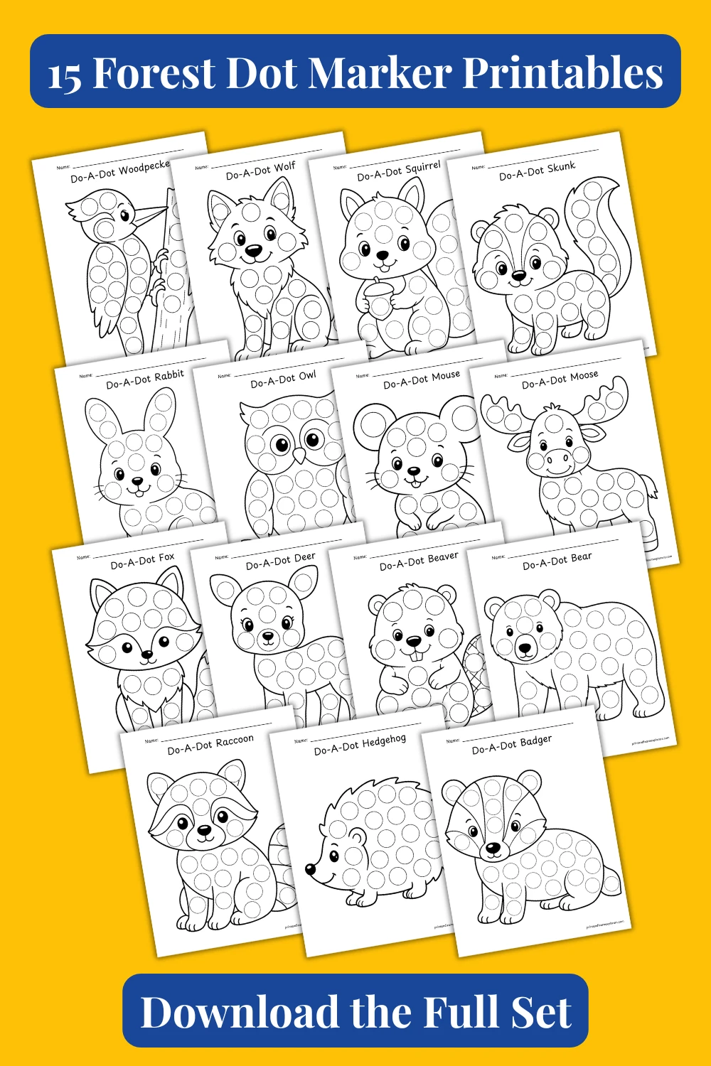 forest dot marker printables download